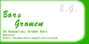 bors gromen business card